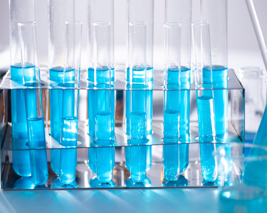 An image of experimental peptides in a lab setting.