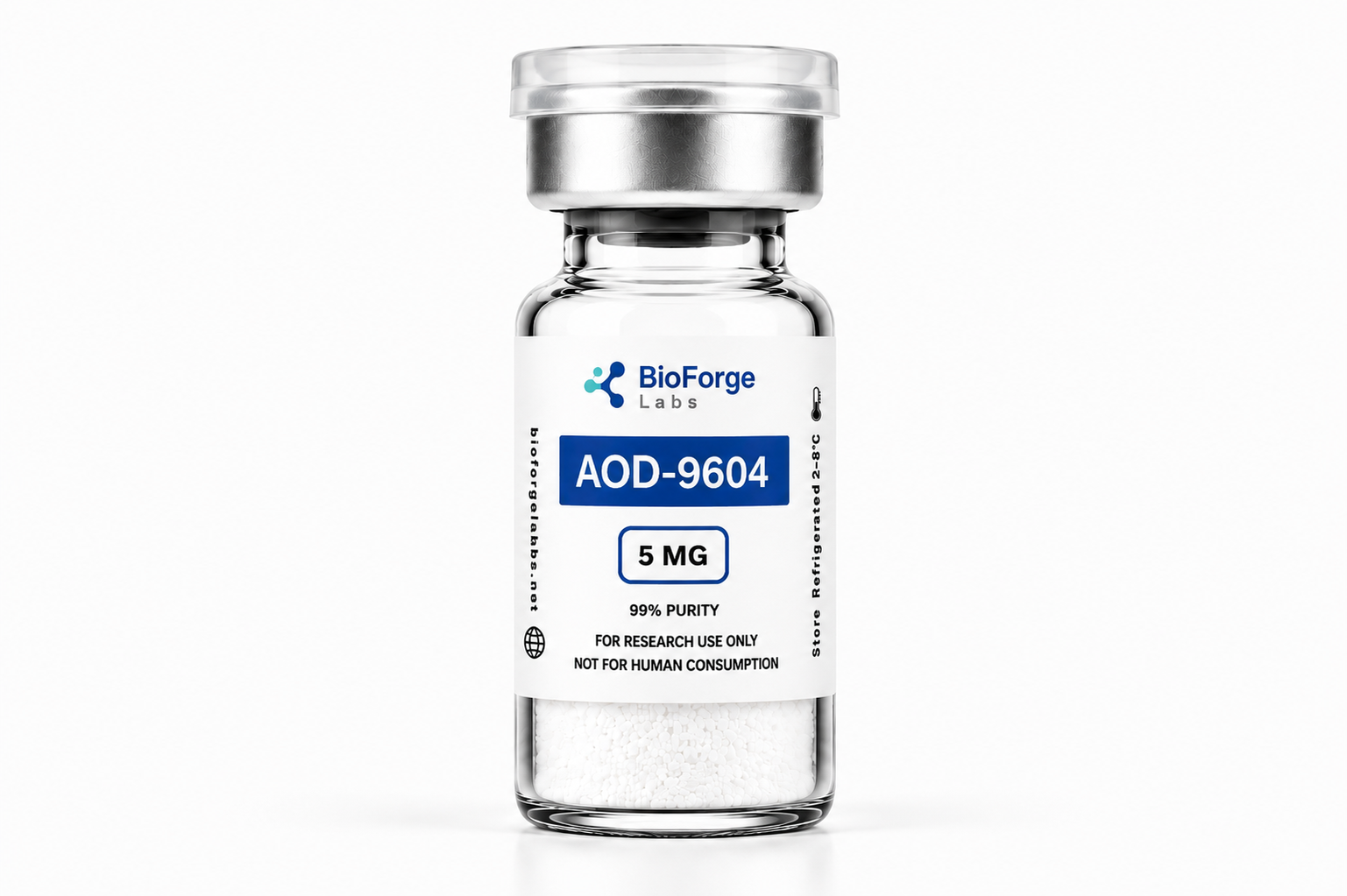 Image of a vial of AOD-9604 Peptide
