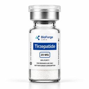 Image of a vial of Tirzepatide 20 MG Peptide
