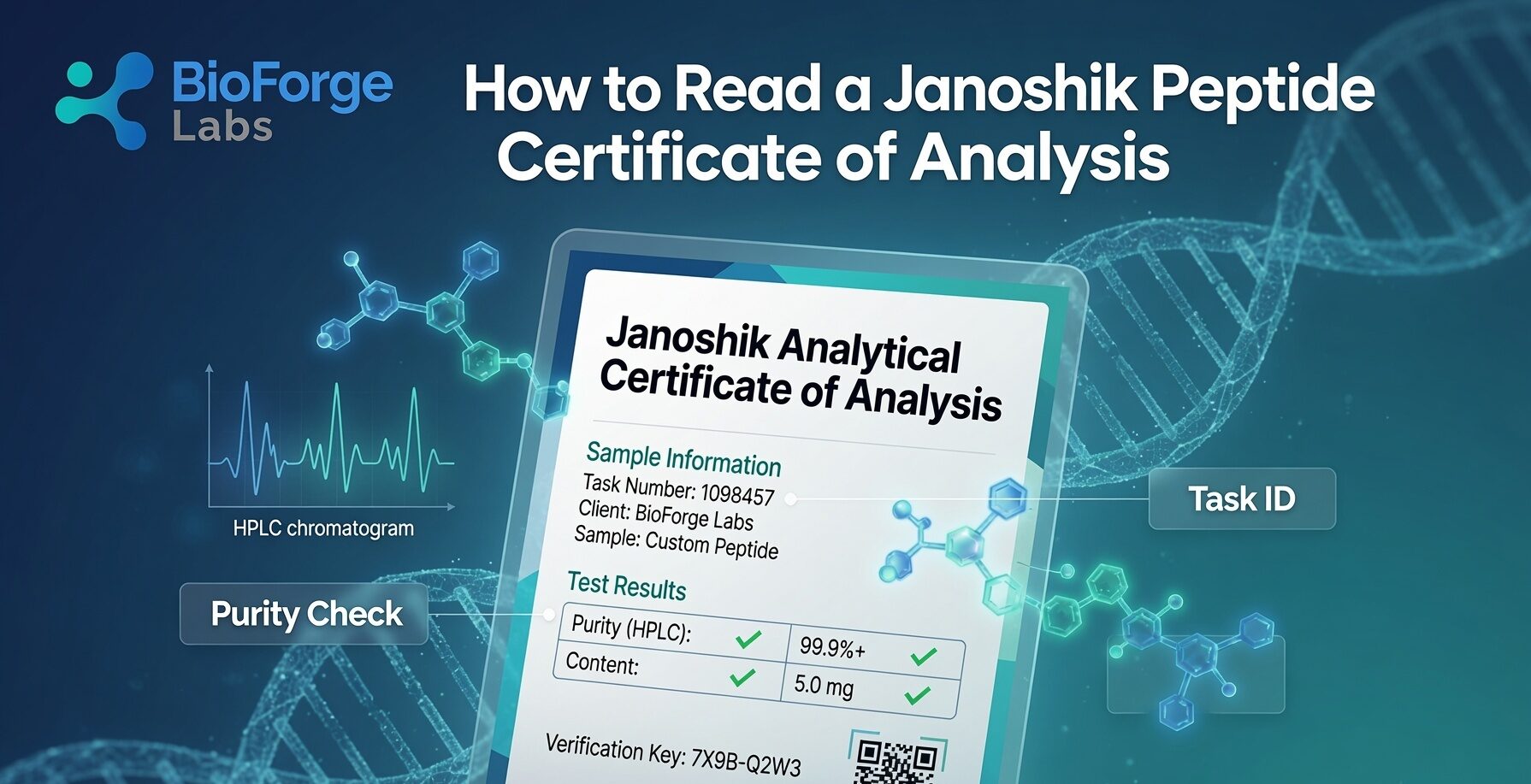 How to Read a Peptide Certificate of Analysis (CoA) | Janoshik Guide