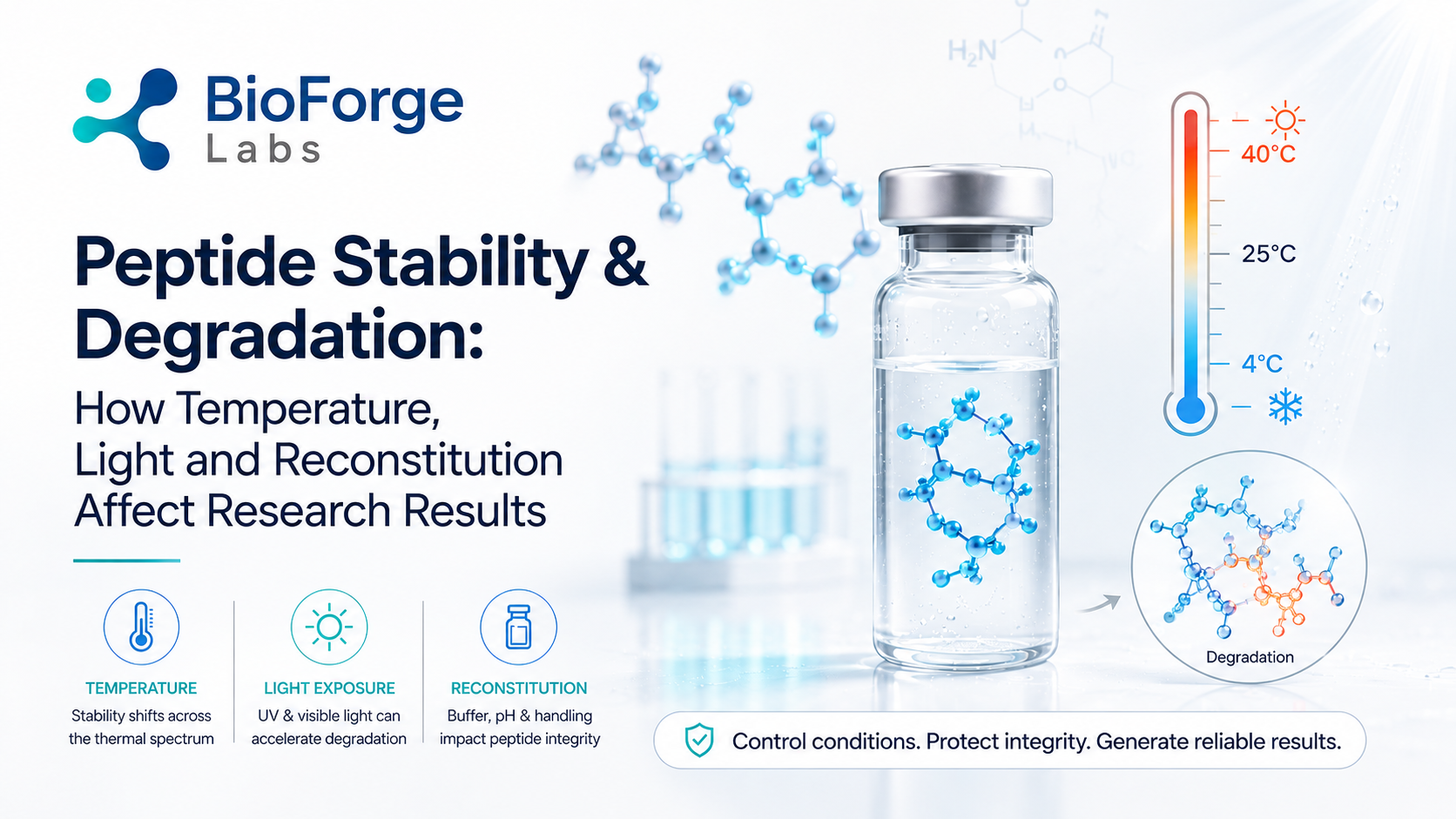 Peptide Stability & Degradation: How Temperature, Light and Reconstitution Affect Research Results